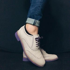 Cole Haan Purple and grey Oxfords
